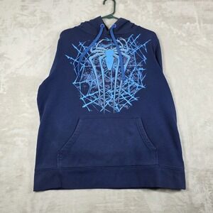 The Amazing Spider-Man 2 Hoodie Blue Size Large 42/44 Logo Graphic Print